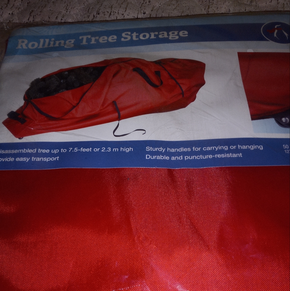 Red Rolling Tree Storage